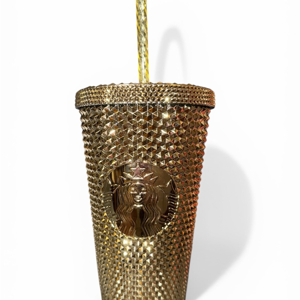 Starbucks Gold Studded Tumbler with Starbucks Logo